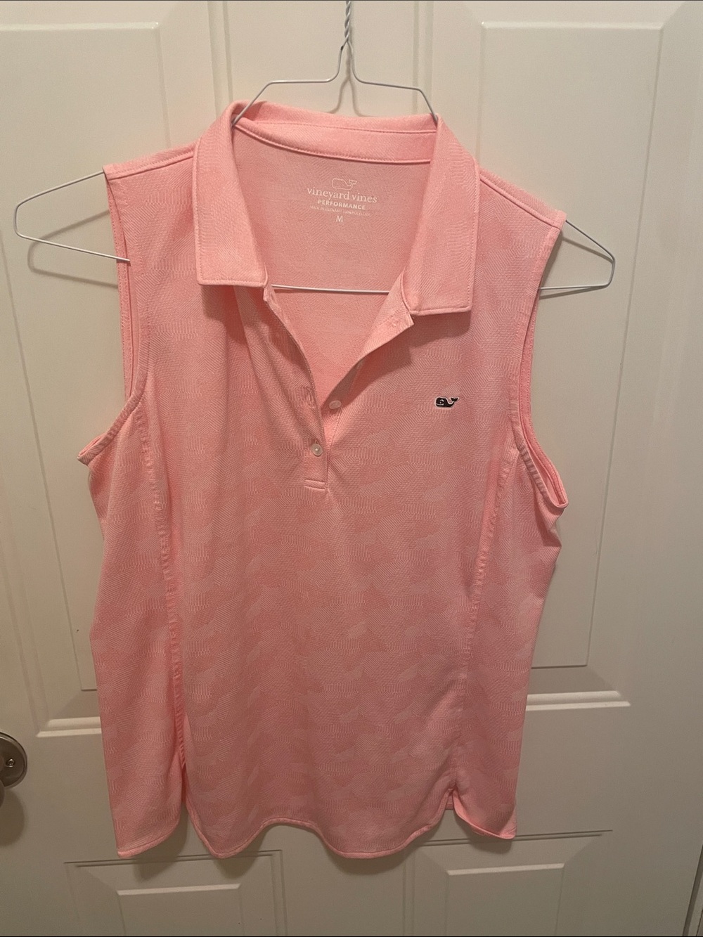 Vineyard Vines Pink Sleeveless performance Polo Top